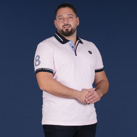 POLO MANCHES COURTES RUCKFIELD ROSE