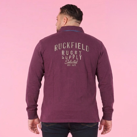 POLO MANCHES LONGUES RUCKFIELD BORDEAUX